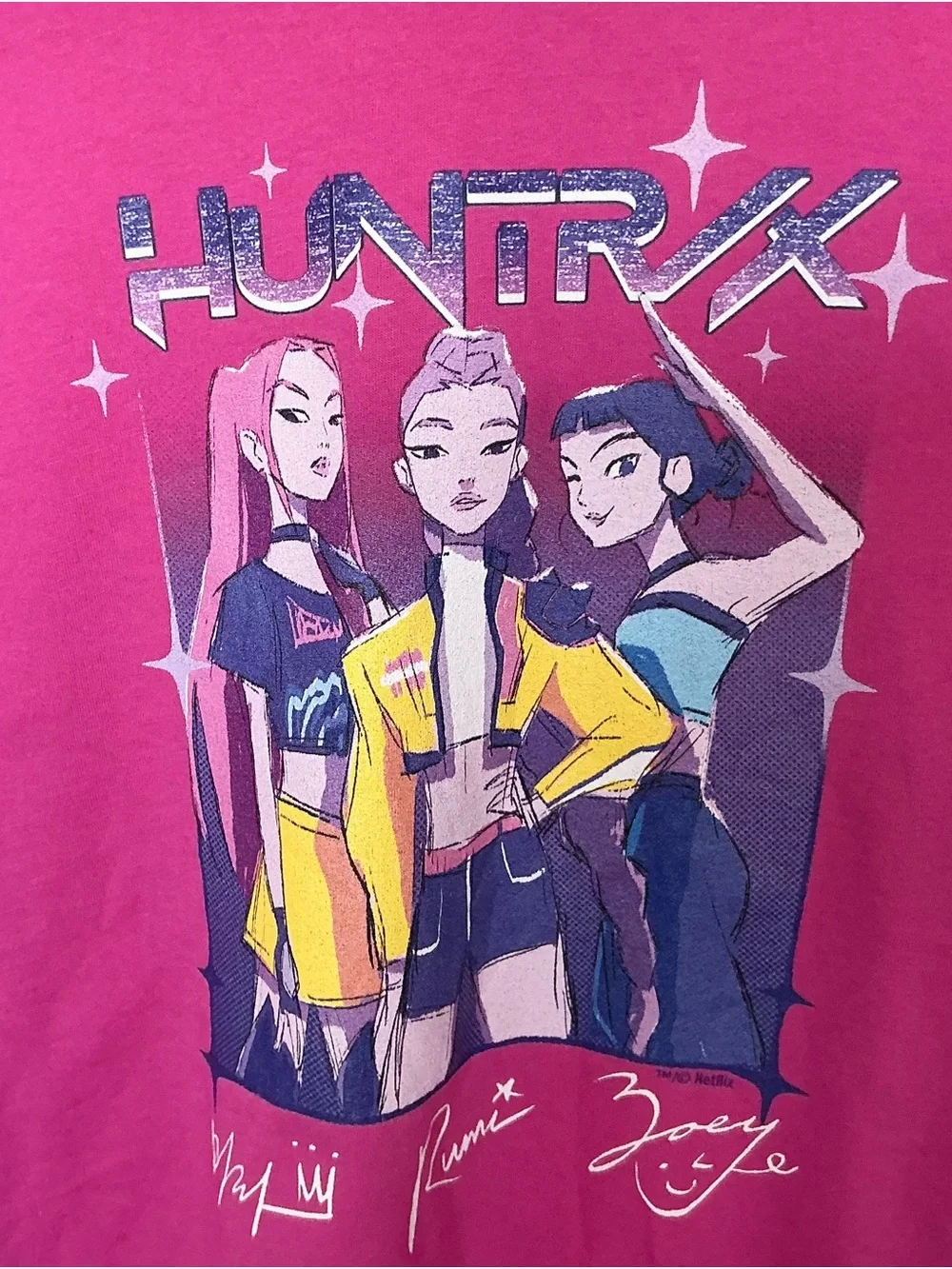 Girl 10-12 *NEW* KPop Demon Hunters Pink Graphic Tee